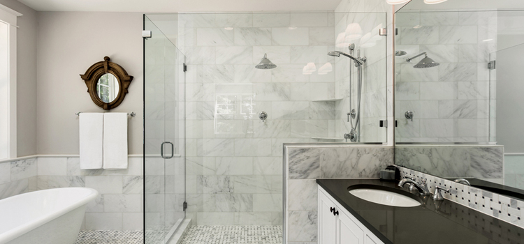 bathroom shower door installation in Clearlake